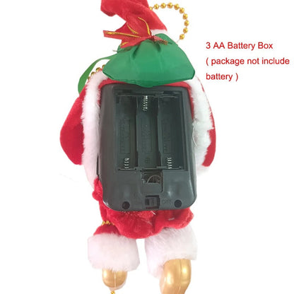 Kletternder Weihnachtsmann mit Musik und Bewegung – elektrische Weihnachtsdeko Nellavia