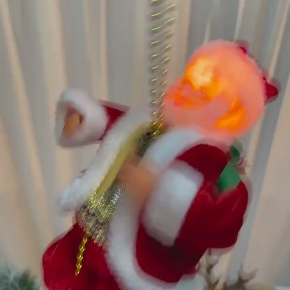 🎅 Kletternder Weihnachtsmann mit Musik & Bewegung